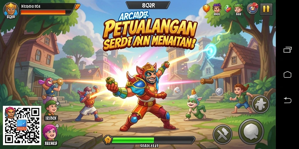 Screenshot 8QR menampilkan gameplay seru di level menantang.