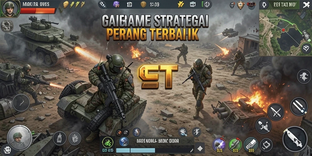 Screenshot gameplay 9ET menampilkan aksi seru dan strategi perang.
