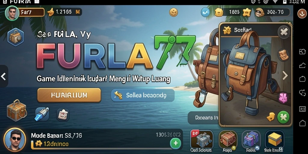 Screenshot menampilkan gameplay santai FURLA77 dengan karakter yang berwarna-warni.