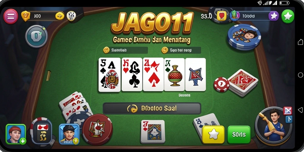 Tampilan gameplay JAGO11 yang seru dengan permainan Domino.