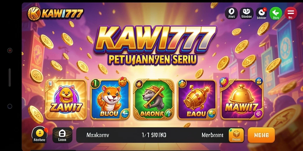 Tampilan gameplay KAWI777 dengan animasi Slot yang memukau.