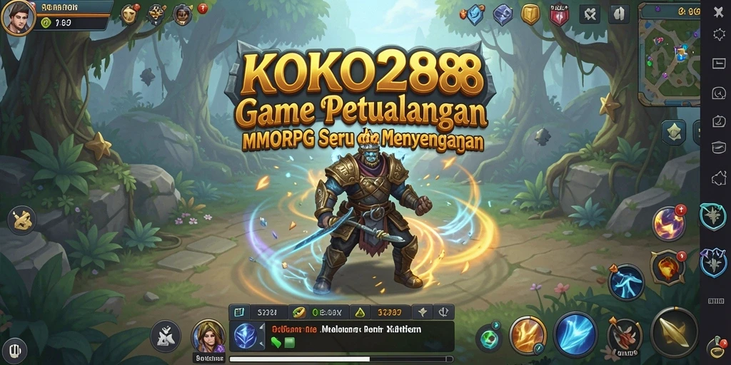 Screenshot gameplay KOKO288 yang menampilkan pertarungan seru di dunia MMORPG.