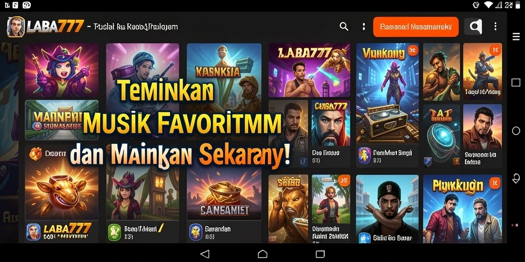 Tampilan seru dari gameplay LABA777 yang penuh musik.
