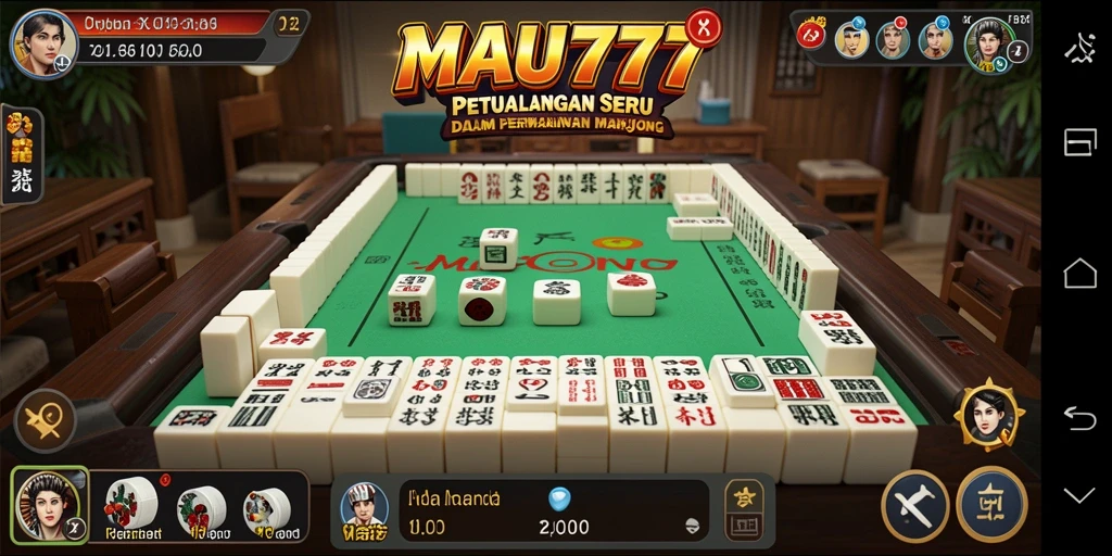 Screenshot MAU777 menunjukkan antarmuka permainan Mahjong yang menarik.
