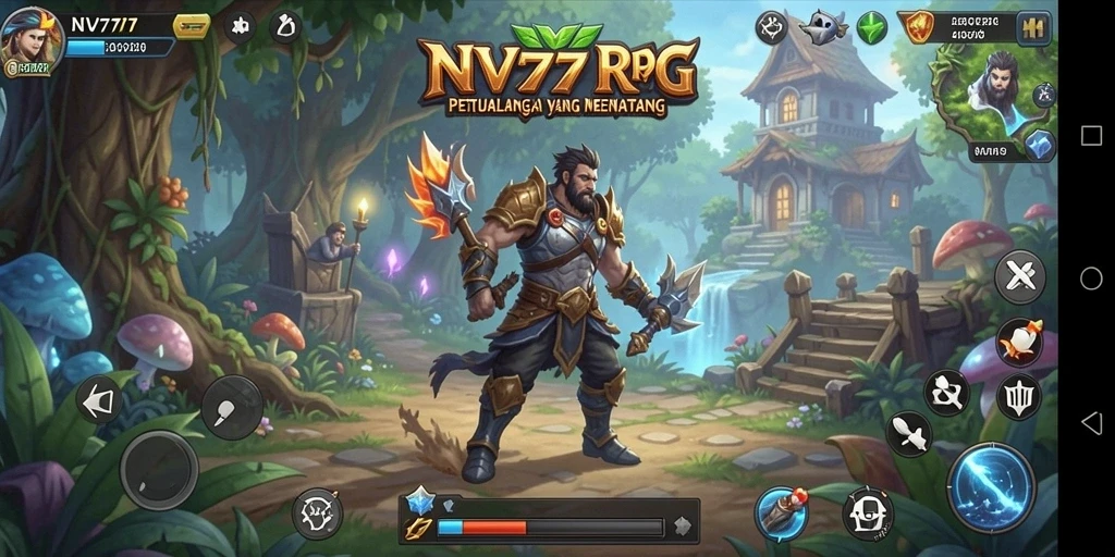 Gameplay NV77 dengan aksi petualangan yang mendebarkan.