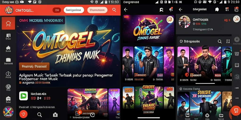 Tampilan gameplay OMTOGEL yang seru dengan musik dan tantangan.