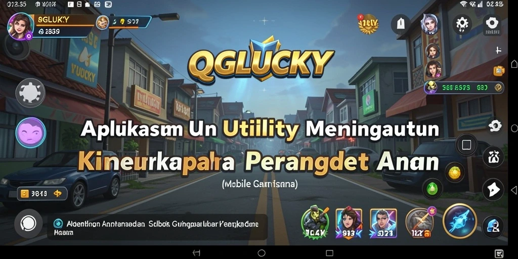 Screenshot utama QGLUCKY menampilkan pemantauan kinerja perangkat dengan tampilan yang jelas.
