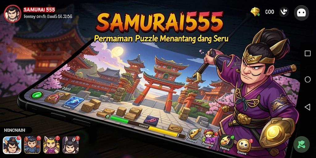 Screenshot SAMURAI555 menampilkan gameplay Puzzle yang menantang.
