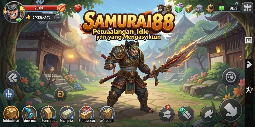 Tampilan gameplay SAMURAI88 yang mengasyikkan dengan elemen Idle.