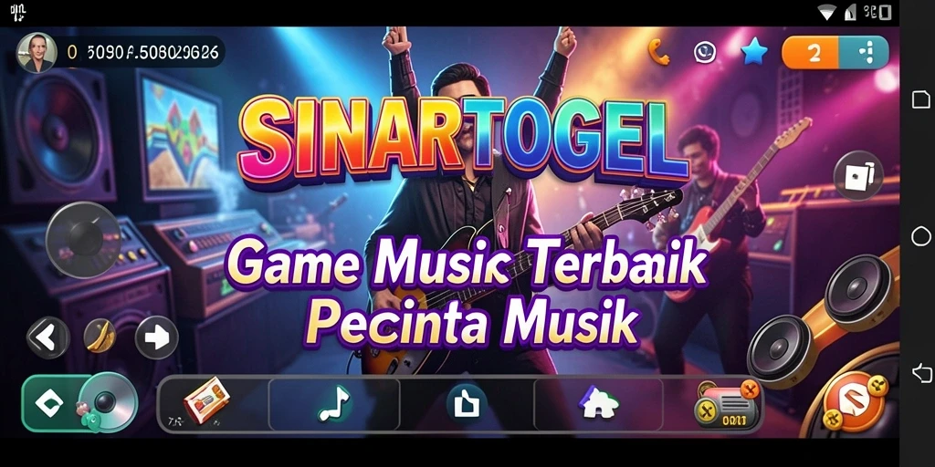 Screenshot SINARTOGEL menunjukkan pemain menikmati permainan musik interaktif.