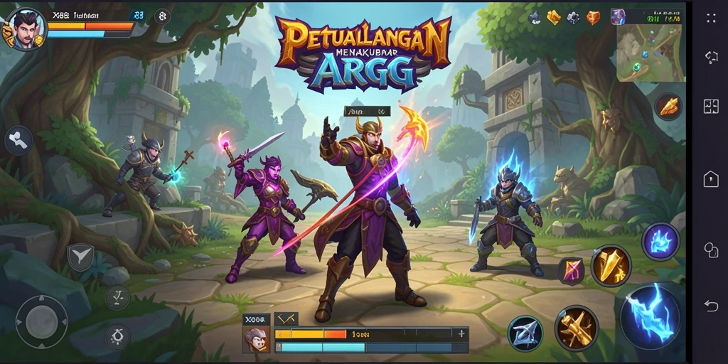 Tampilan gameplay <strong>X88</strong> dengan pertarungan epik di dunia ARPG.